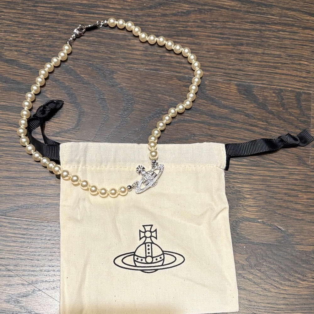 Vivienne Westwood Pearl and Silver Necklace